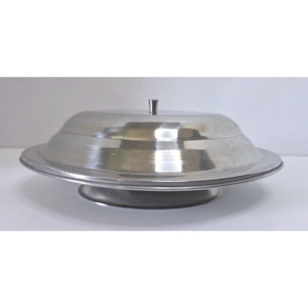 MCM Orchids‎ of Hawaii Stainless Steel Serving Dish with Lid Japan Vintage Tiki